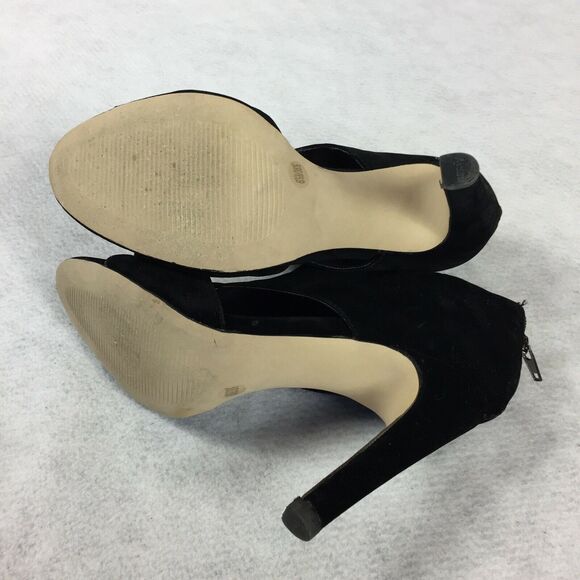 Sole Society Pamelina High Heels Size 6.5 7 Black Open Toe Sandals Ankle Cuff - Picture 11 of 11